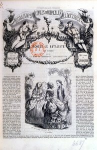 Frontispicio de una colección de novelas e historias con Jacques le Fataliste de Diderot, publicada en París en 1849