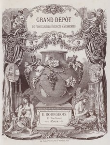Portada del catálogo del Gran Depósito de Porcelanas, Faiences y Cristalerías de French School