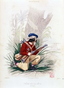 Hermano de la costa (siglo XVII) - en "Historia de los piratas y corsarios del Océano y del Mediterráneo" por P. Christian, París, ed. D. Cavaillès. Volumen 2 1847 de French School