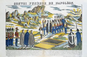 Convoy funebre de Napoleón el Grande Bonaparte (1769-1821) en la isla de Sainte-Helene. Foto de Epinal de French School