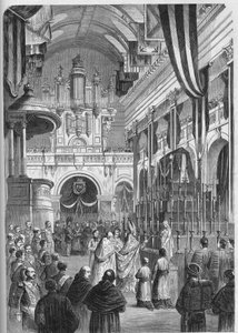 Funeral del Mariscal Pelissier (1794-1864), Duque de Malakoff: famoso servicio fúnebre en la iglesia de los Inválidos, 9 de junio