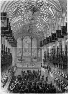 Funeral del Príncipe Alberto, esposo de la Reina Victoria de Inglaterra, en la Capilla de San Jorge, Castillo de Windsor