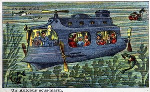 Futuredays: Una visión del siglo XIX del año 2000 - Serie: Un autobús submarino de French School