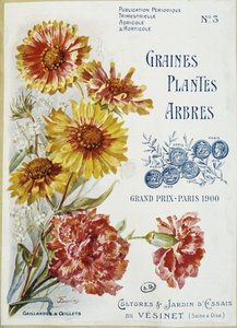 Gaillardes y claveles - Portada de la revista "Semillas Plantas Árboles", No. 3 de French School
