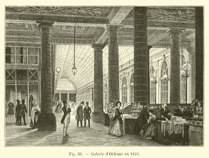 Galería de Orleans en 1840 de French School