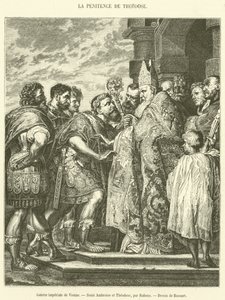 Galería Imperial de Viena, San Ambrosio y Teodosio de French School