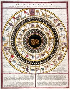 Juego del búho, imagen de Epinal del siglo XIX de French School