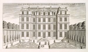 Elevación del jardín de la casa del Conde Vartenaer, c.1720s de French School