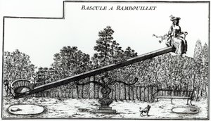 Sube y baja de jardín en Rambouillet, de Details des Nouveaux Jardins a la Mode por George Louis le Rouge, publicado en 1775-78 de French School