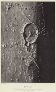 Gassendi, Montañas Lunares (litografía)