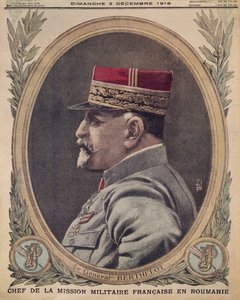 General Berthelot, jefe de la misión militar francesa en Rumanía, ilustración de portada de Le Petit Journal, suplemento ilustrado, 3 de diciembre de 1916 de French School