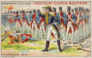 General Cambronne en la Batalla de Waterloo de French School