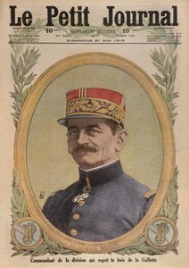 General Charles Mangin, ilustración de portada de Le Petit Journal, suplemento ilustrado, 21 de mayo de 1916