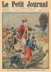 Generosidad de la Ciudad de París y Francia en el rescate de las víctimas de las inundaciones, ilustración de 