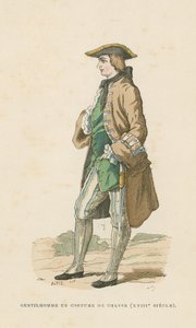 Caballero en traje de caza, siglo XVIII de French School