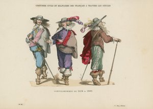 Caballeros de 1615-1630 de French School
