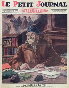 Georges Clemenceau (1841-1929) en la vejez, portada de Le Petit Journal 10 de noviembre de 1929 de French School