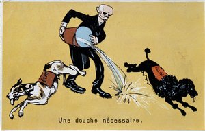 Georges Clemenceau separa Iglesia y Estado con un salto al agua para dos perros