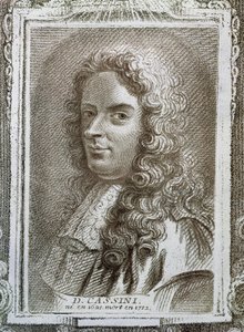Giovanni Domenico Cassini (1625-1712), ilustración de Histoire des Mathématiciens por Alexandre Saverien (1720-1805), publicada en París 1766 de French School