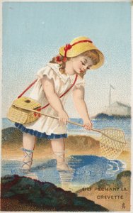 Niña pescando camarones de French School