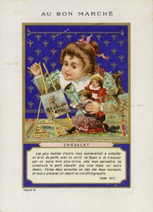 Niña jugando con muñecas, Chevalet de French School