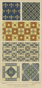 Azulejos de loza vidriada y faience, siglos XIII, XV y XVI de French School