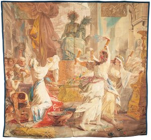 Tapiz de Gobelinos Conocido como "Verano" o "Las Fiestas de Ceres" de French School