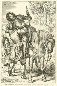 Goetz de Berlichingen, acto V, Goetz herido y socorrido por bohemios de French School