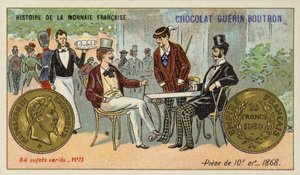 Pieza de oro de 10 francos de French School
