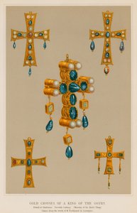 Cruces de oro de un rey de los godos de French School