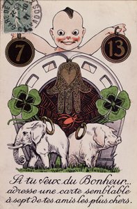 Tarjeta de buena suerte, c.1920