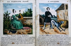 Libro de gramática para niños. c.1850 de French School