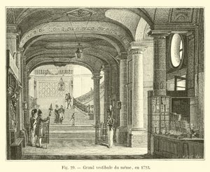 Gran vestíbulo del mismo, en 1723 de French School