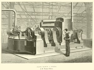 Gran máquina de luz de M. Thomas Edison de French School