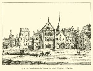 Gran patio del Temple, en 1650; según I. Sylvestre