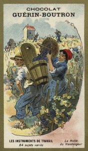 Cesta de recolectores de uvas de French School