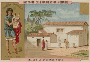 Casa y trajes griegos de French School