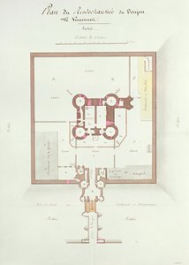 Plano de la planta baja del Torreón en Vincennes de French School
