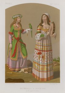 Mujeres gitanas y bohemias de French School