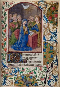 H/L-3-3 fol. 104r Pentecostés, del Libro de Horas, Uso de París, mediados del siglo XV