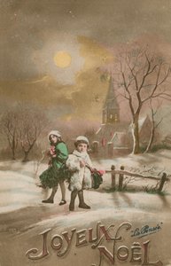 Feliz Navidad. Tarjeta enviada en 1913 de French School