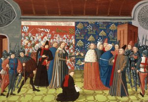 Harl.4380 f.184v Ricardo II cede la corona al Conde de Derby, de Froissart