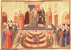Harl 4380 f.186v La coronación de Enrique IV (1367-1413) de Froissart