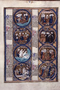 Harley 1527, f.91 Naufragio de St. Paul (vitela) de French School
