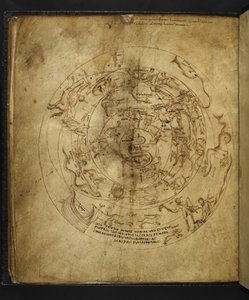 Harley 647 f.21v Diagrama de los hemisferios norte y sur, de 