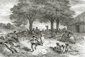 Cosecha de coca, Perú, ilustración de la revista Le Tour du Monde, 1877 de French School