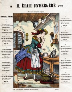 Era una pastora. Canción infantil. Imagen de Epinal del siglo XIX de French School
