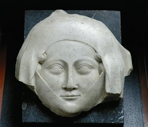 Cabeza de una efigie de una mujer de French School