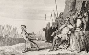 Enrique I (1008-60) perdona a su hermano Robert-Le-Vieux, de 