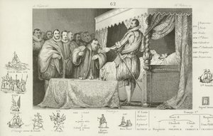 Enrique III de Francia en su lecho de muerte, 1589 de French School